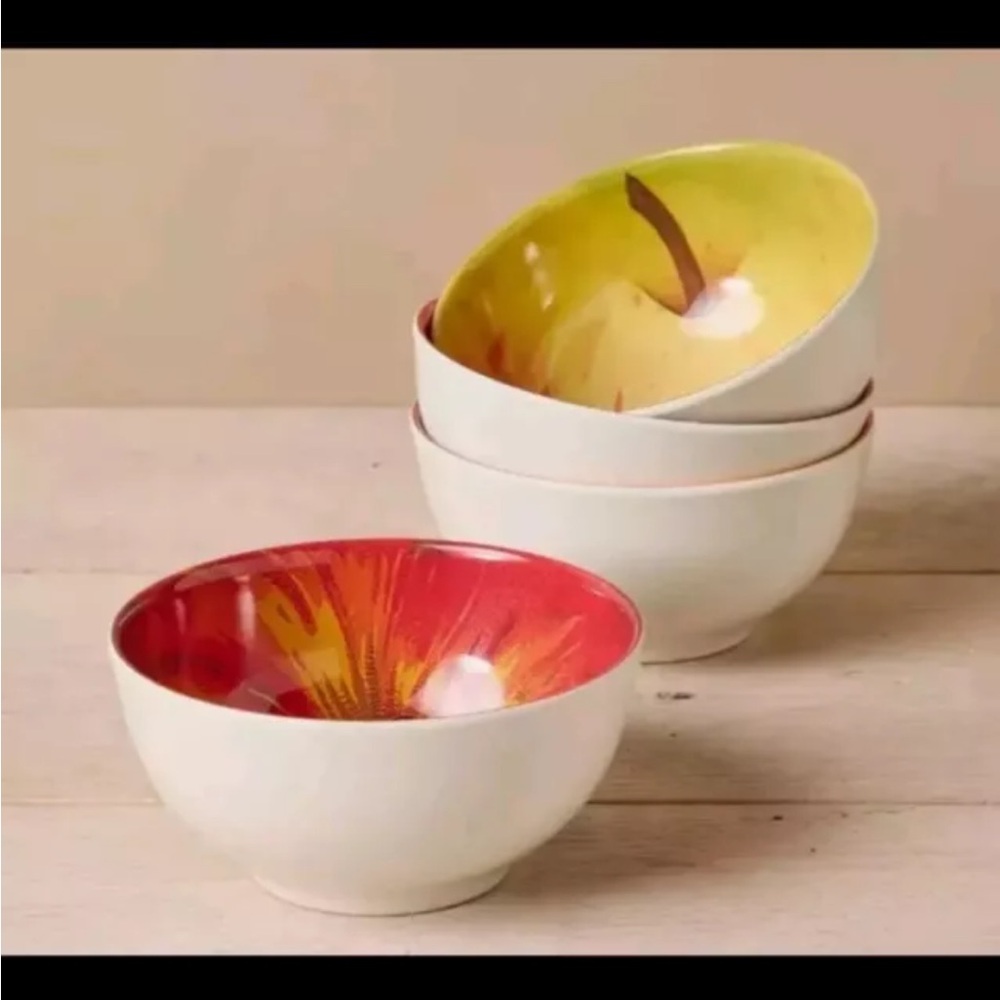 John Derian for Target Melamine Apple Dining Bowls 12 oz, 4 PC